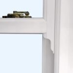 Hardware on sliding sash window